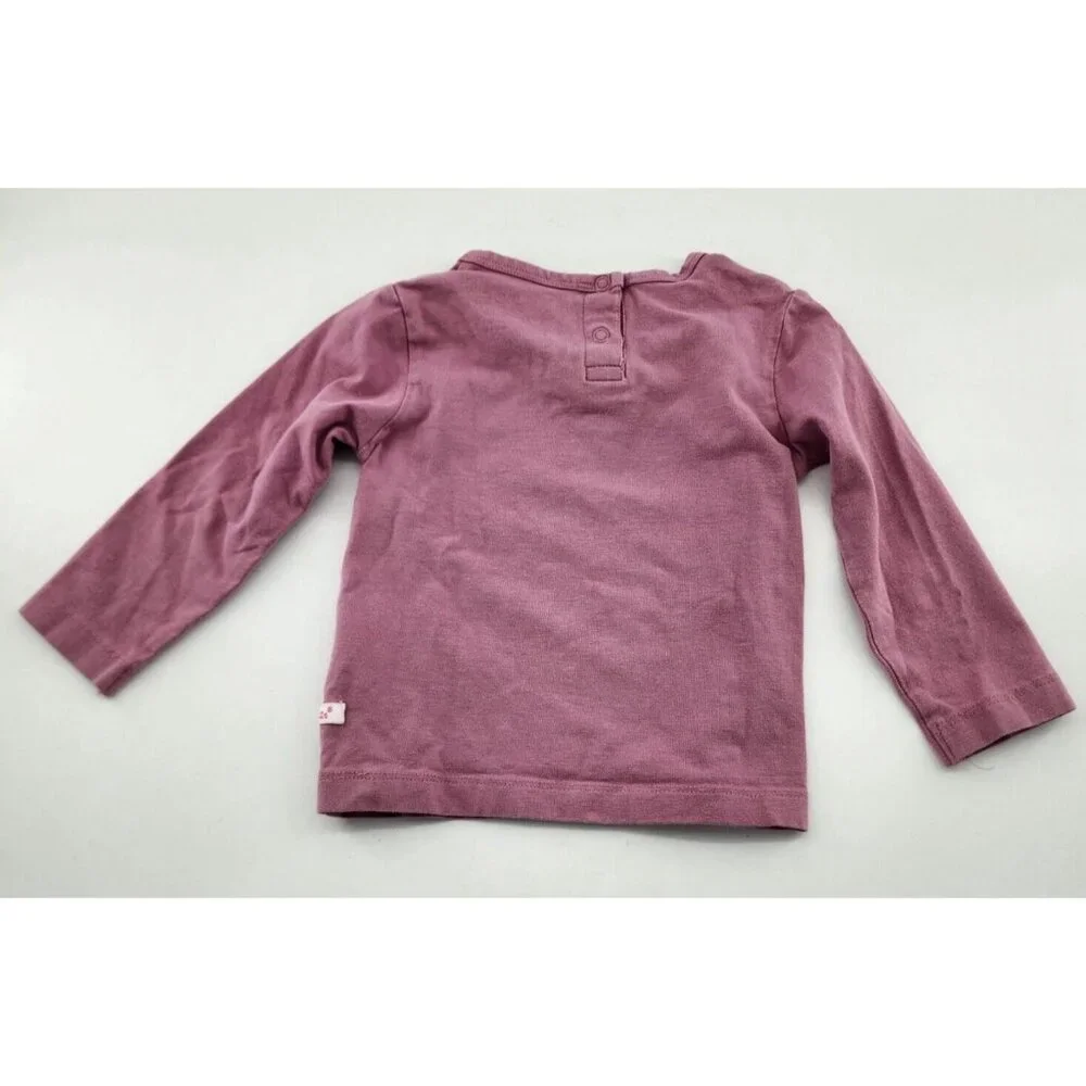 Ruffle Butts Baby Girls Long Sleeve Tee Shirt Top‎ Pink 